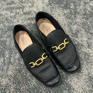 🟡SOLD🟡 Womens Size 8 Call It Spring Black & Gold Chain Flats Shoes